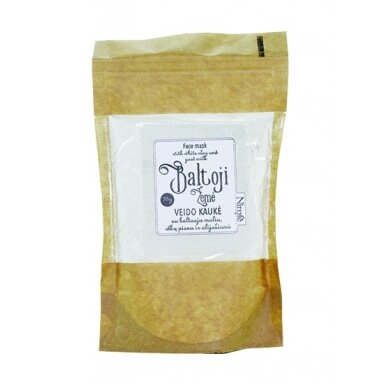 White clay mask. White earth.