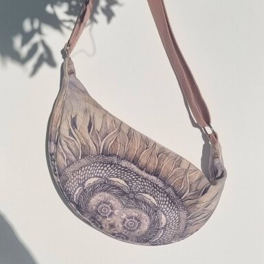 Hobo handbag, medium "Sunflower'