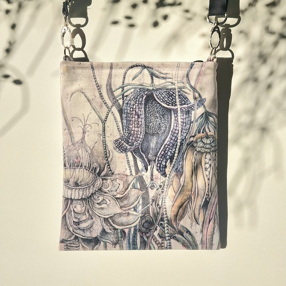 Handbag, medium "Dream flowers"