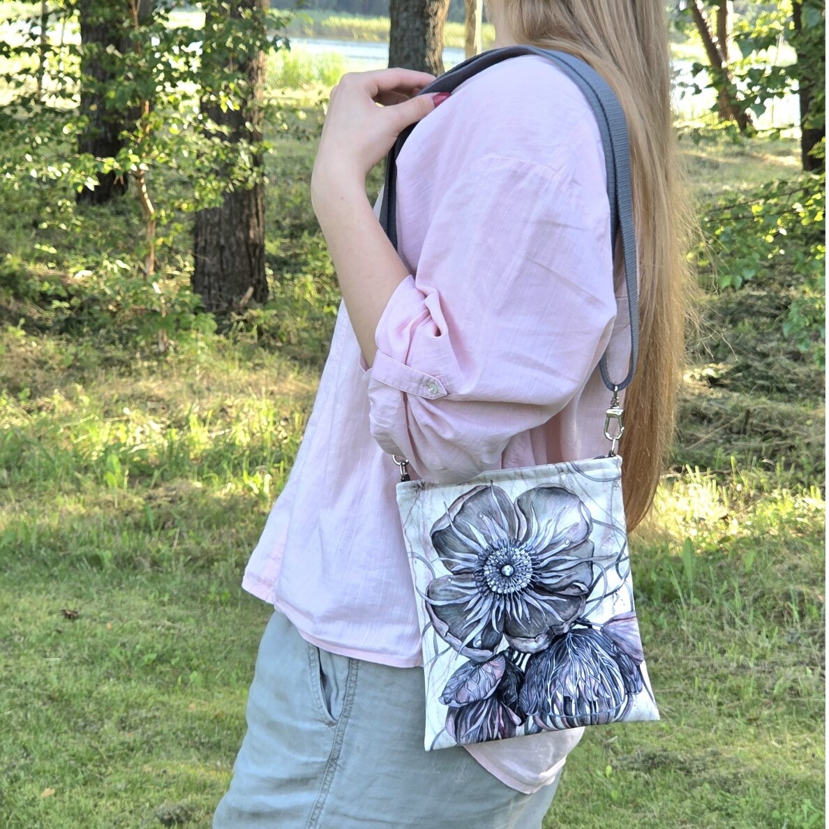 Handbag, medium ,"Hellebore" 2 Handbag, medium ,"Hellebore" 2