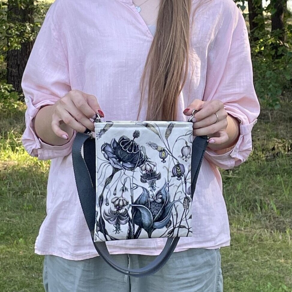 Handbag, medium "A flowery tale" 1
