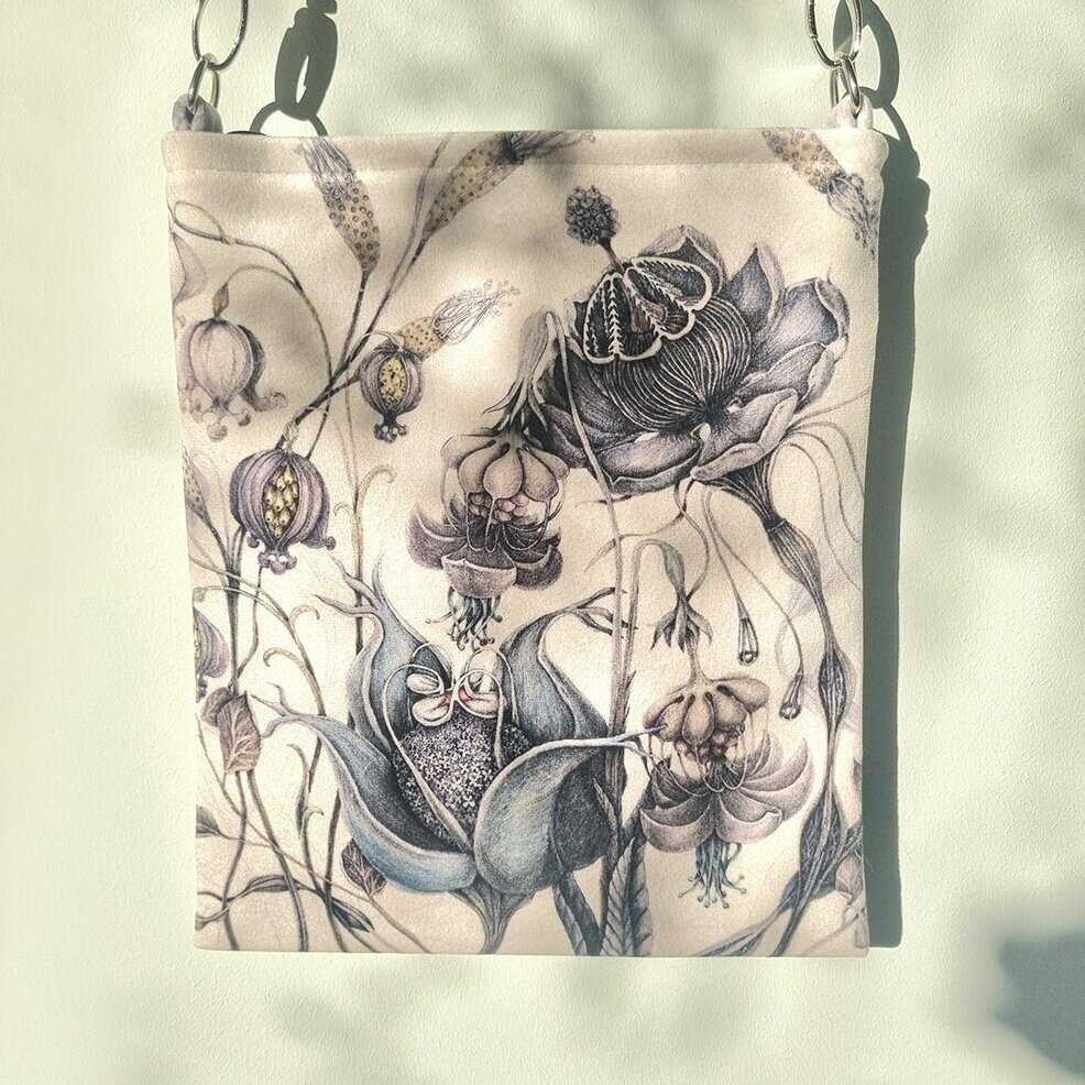 Handbag, medium "A flowery tale" 3 Handbag, medium "A flowery tale" 3